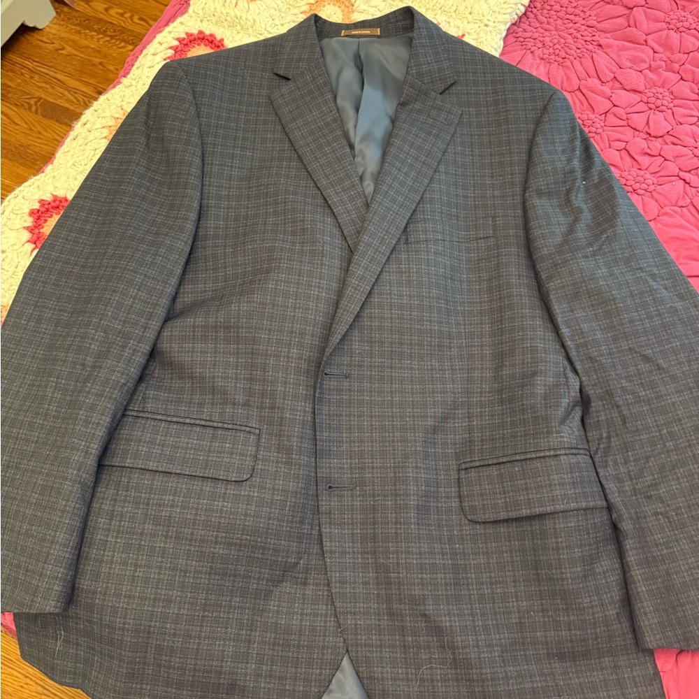 Peter Millar Charcoal Checkered Blazer